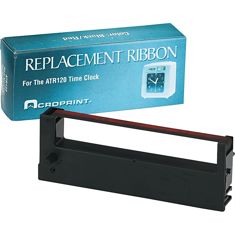 Acroprint Model ATR120 Electronic Time Clock Ribbon, Black/Red (ATR122) image 1