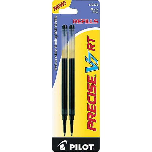 Pilot Precise® V7 RT Rolling Ball Pen Refills, Fine Point, 0.7mm, Black