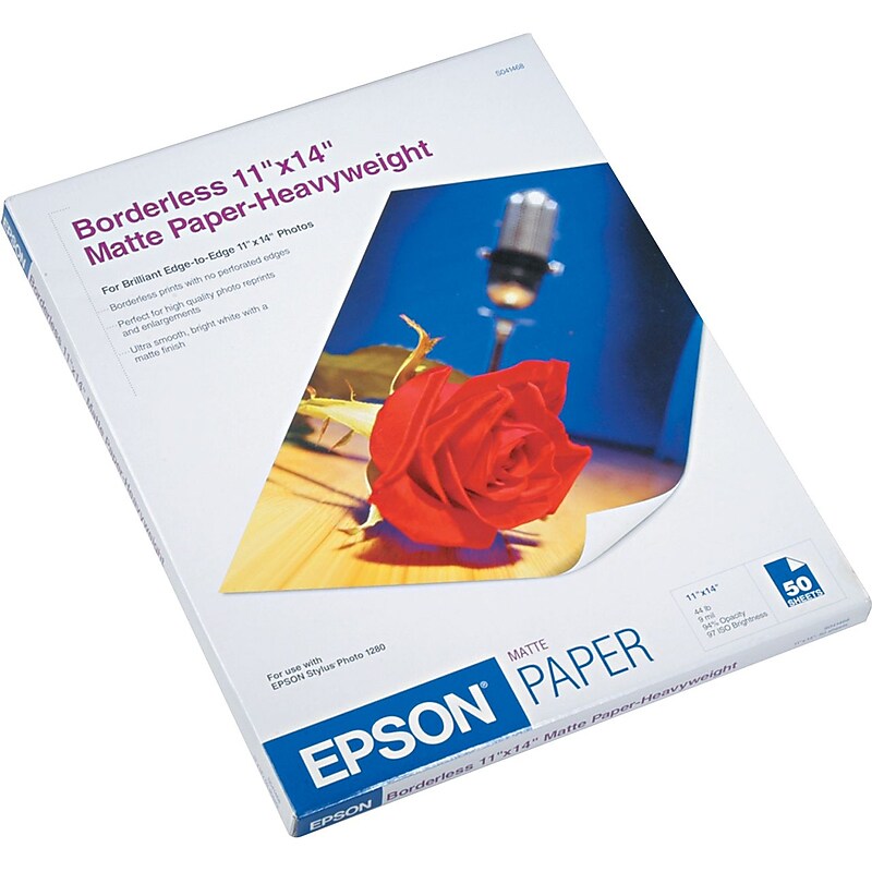 Epson Matte Presentation Paper, 11" x 14", 50 Sheets/Pack (S041468) image 1