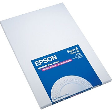 Epson Matte Presentation Paper, 13" x 19", 50 Sheets/Pack (EPSS041263)
