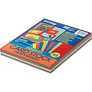 Pacon Array Recycled Card Stock, Assorted Bold Colors, 8 1/2" x 11", 100 Sheets/Pk