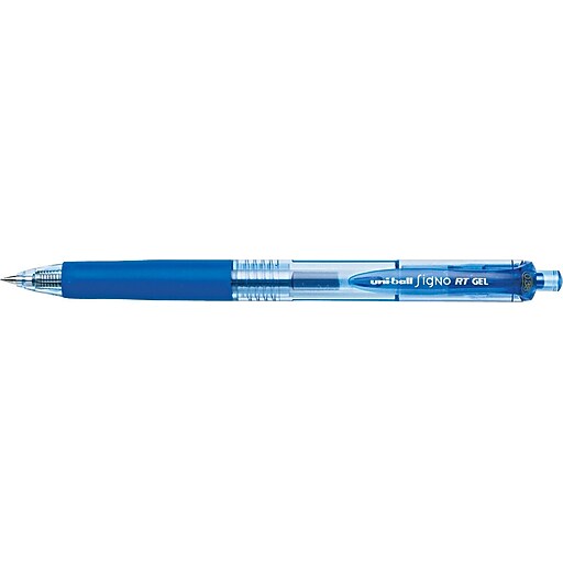 uniball® Signo Retractable Gel Pen, 0.38 mm Micro Fine, Blue, Dozen at