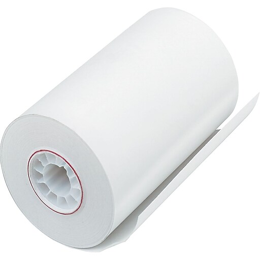 Credit Card Machine Roll, Black Image Thermal, 3 1/8" x 90' at Staples