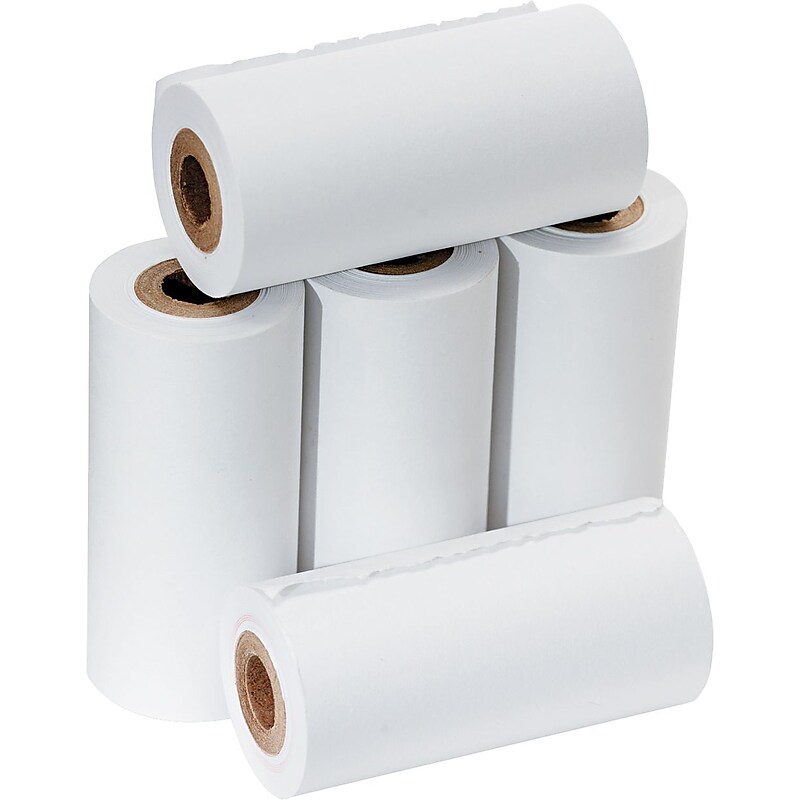 PM Company Bond Adding Machines & Calculator Paper Rolls, 2 1/4" x 17', 5 Rolls/Pack (7622) image 1