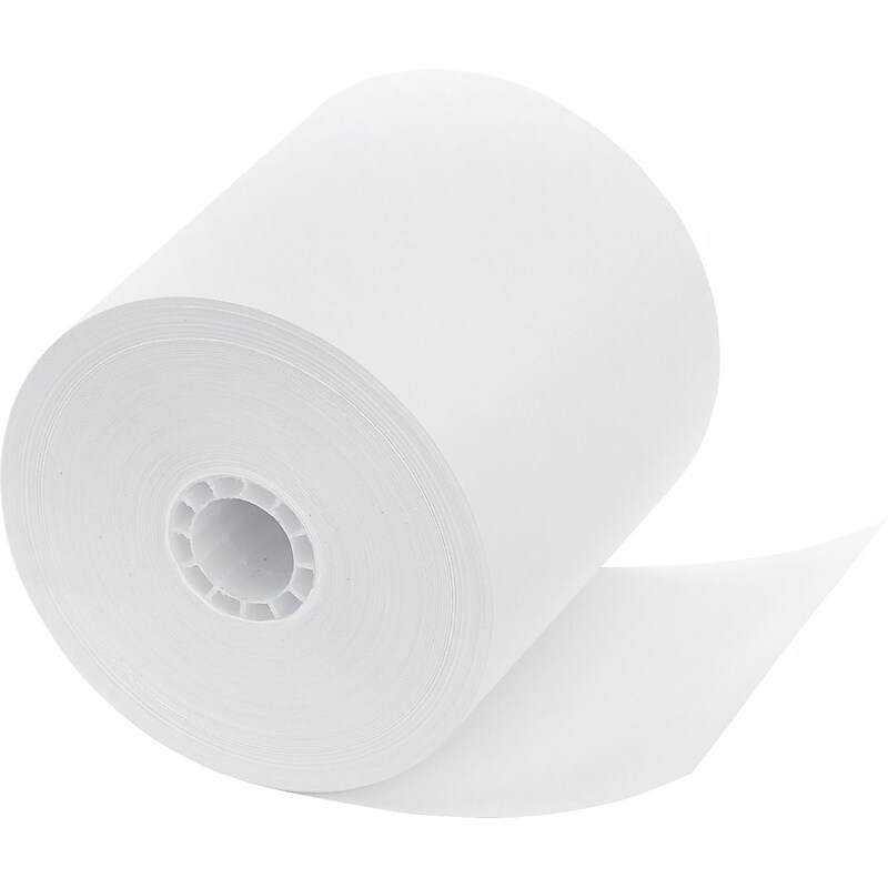 PM Company Bond Cash Register Paper Rolls, 3 1/4" x 243', 4 Rolls/Pack (9074-2242) image 1