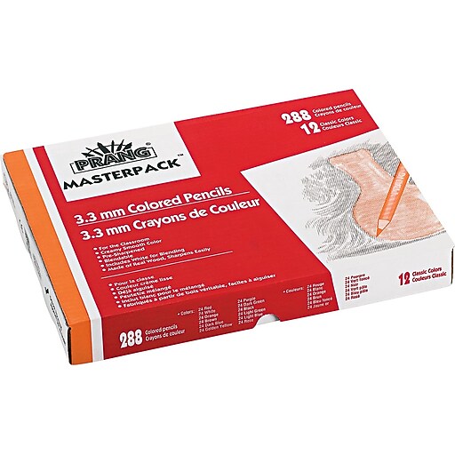 Prang® (Dixon Ticonderoga®) Colored Pencils, 3.3mm, Sharpened, Master