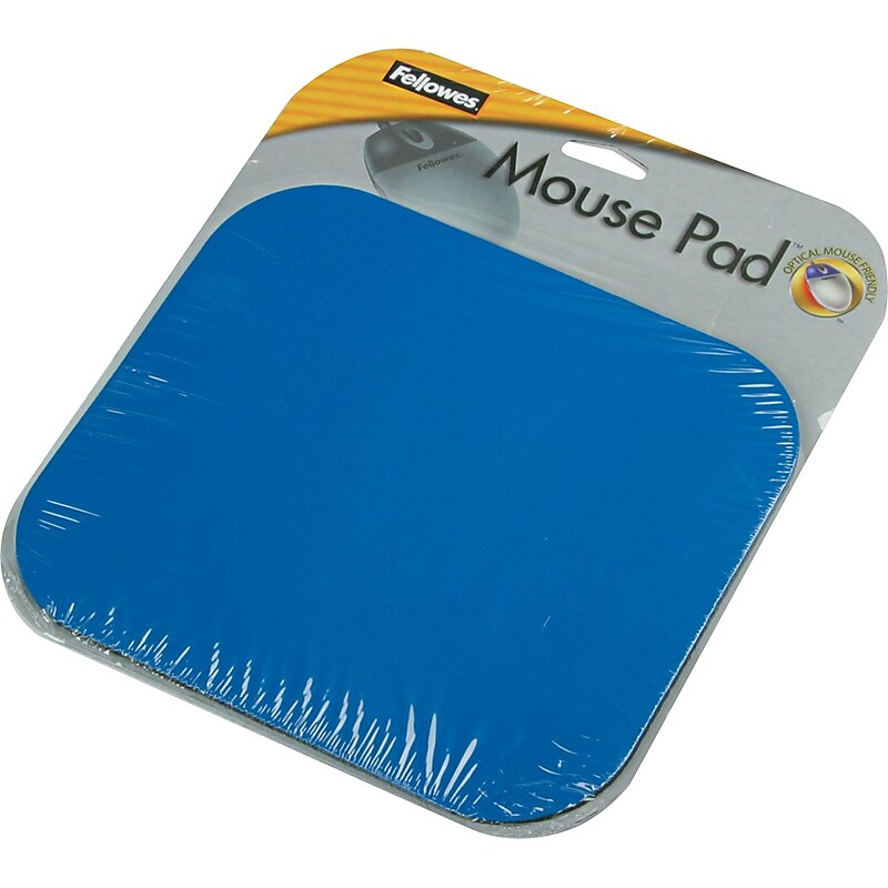 Fellowes Polyester Mouse Pad, Non-Skid Rubber Backing, Blue (58021) image 1
