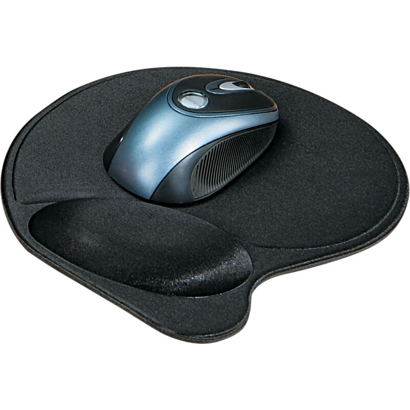 Kensington Ergonomic Wrist Pillow Gel Mouse Pad/Wrist Rest, Non-Skid Base, Black (L57822US) image 1