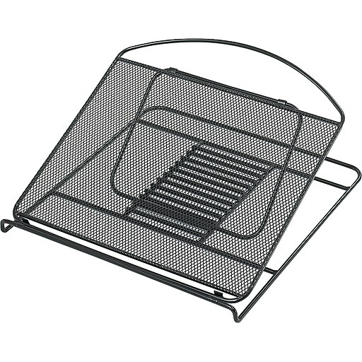 Safco® Onyx Mesh Laptop Stand, Black, 2" x 12 1/4" x 12 1/4" (2161BL