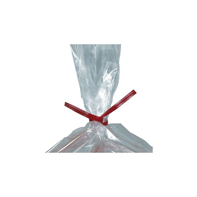 6" x 5/32" - Staples White Plastic Twist Tie, 2000/Case image 1