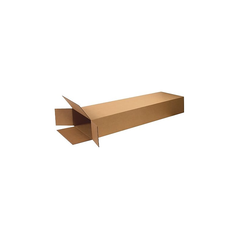 14" x 4" x 68" Side Loading Boxes, 32 ECT, Brown, 10/Bundle (HD14468FOL) image 1