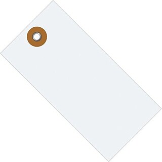 BOX USA Shipping Tags – 6 1/4\" X 3 1/8\", Fluorescent Green, Pre-Wired, 13 Pt. Cardstock (Pack Of 1000)