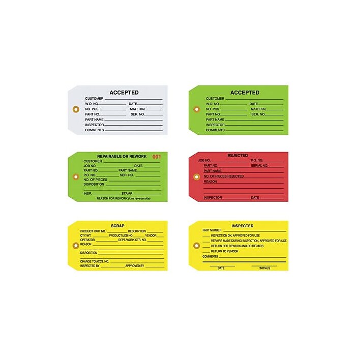 Staples - 4 3/4" x 2 3/8" - "Accepted (Blue)" Inspection Tag, 1000/Pack |  Staples