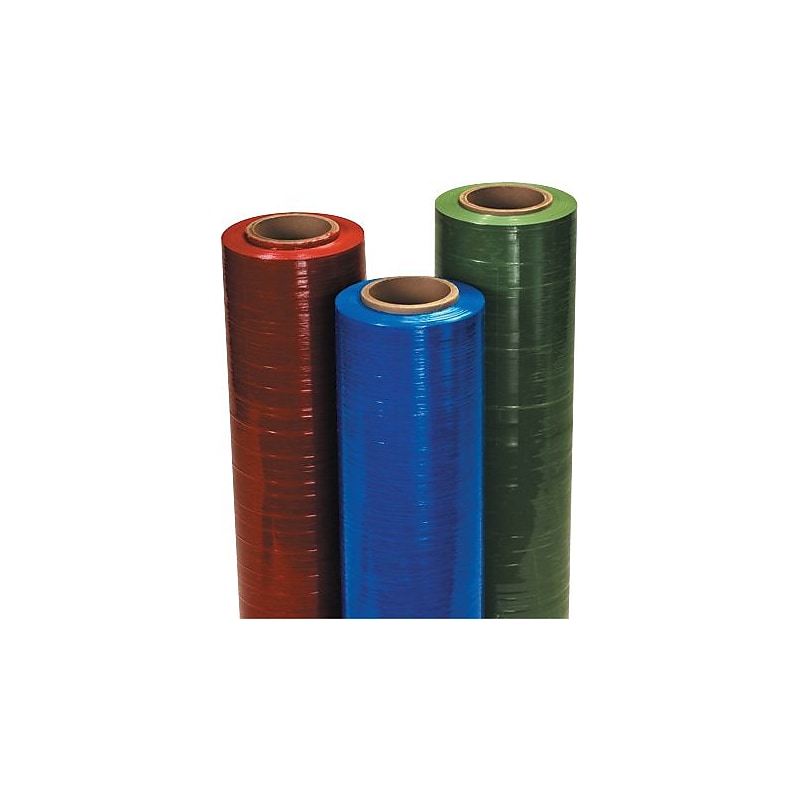 18" x 1500' 80 Gauge Cast Stretch Wrap, Red Tinted, 4/Carton (FSTSF188CRED) image 1