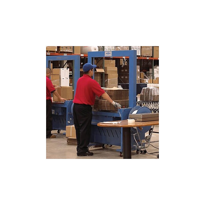 1/2" x 9900' - 9" x 8" Core- Staples Machine Grade Polypropylene Strapping - Embossed, 1 Coil image 1