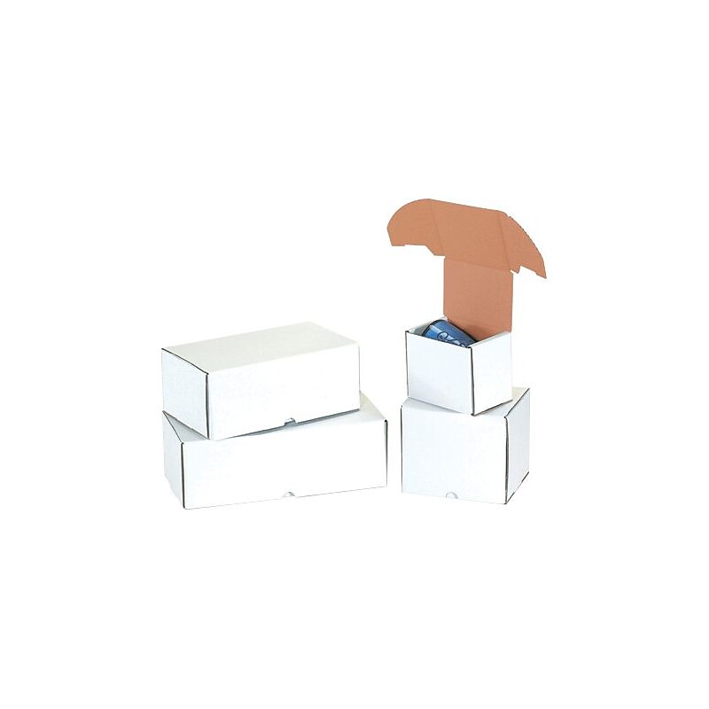 Partners Brand Outside Tuck Mailers, 7 5/8" x 5 7/16" x 3 9/16", White, 25/Bundle (MEZ753) image 1