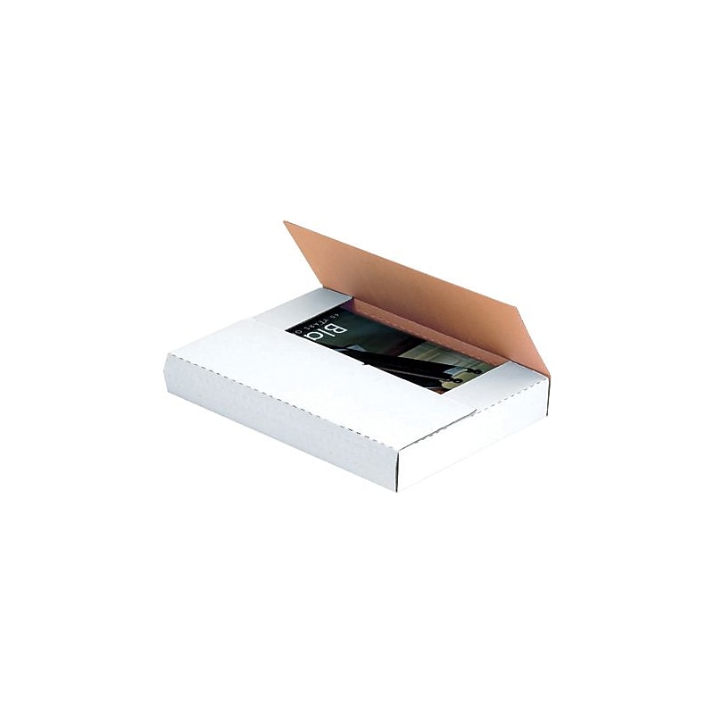 Easy-Fold Mailers, 9 5/8" x 6 5/8" x 3 1/2", White, 50/Bundle (M963BF) image 1