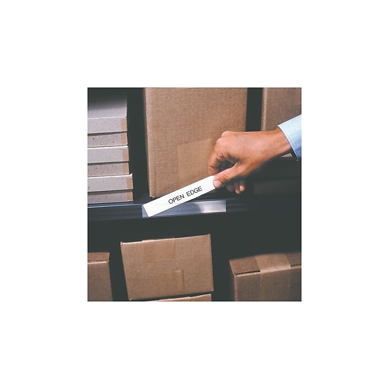 Partners Brand Open-Edge™ Plastic Label Holder, 1" x 6", 50/Case image 1