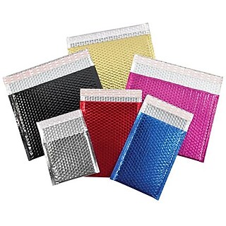500 ProLine #000 Matte Metallic Red Poly Bubble Mailers – 4x8 (Inner 4x7)