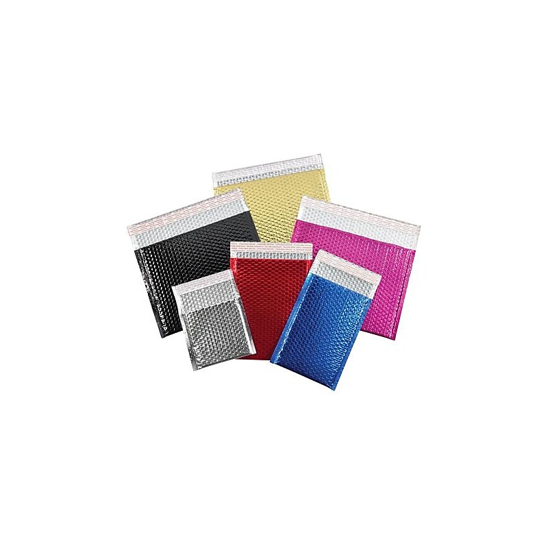 7-1/2" x 11" Silver Glamour Bubble Mailer, 72/Carton image 1