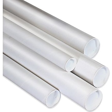 Apex 3x30 Kraft Mailing Tubes With End Caps - 24-Pack For Posters Documents