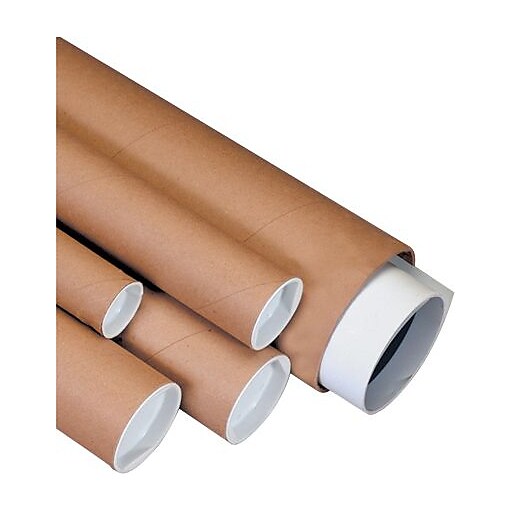 White Mailing Tubes - 2 x 25 - ULINE - ct of 250 - S-17792