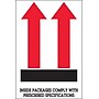Tape Logic Labels, "Inside Packages Comply ", Arrow, 4" x 6", Red/White/Black, 500/Roll (DL1480)~#|#~s0537659_sc7