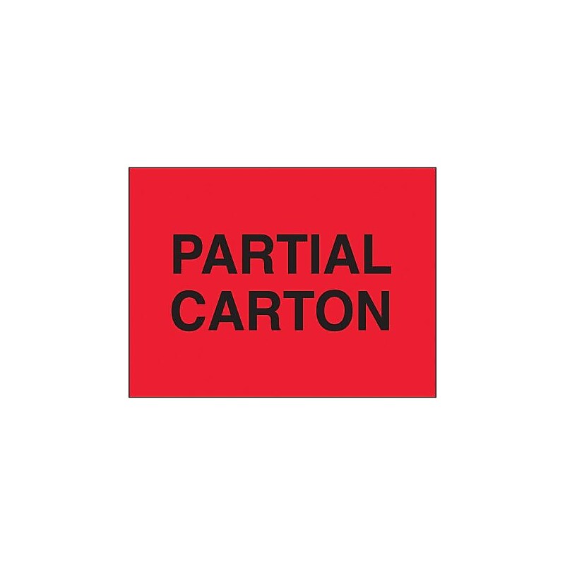 Tape Logic Partial Carton Shipping Label, 3" x 4", 500/Roll image 1