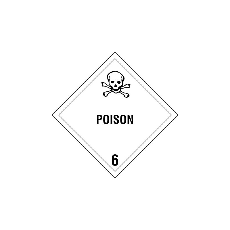Tape Logic Poison - 6" Tape Logic Shipping Label, 4" x 4", 500/Roll image 1