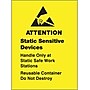 Tape Logic Labels, "Static Sensitive Devices", 1 3/4" x 2 1/2", Black/Yellow, 500/Roll (DL9140)~#|#~s0537746_sc7