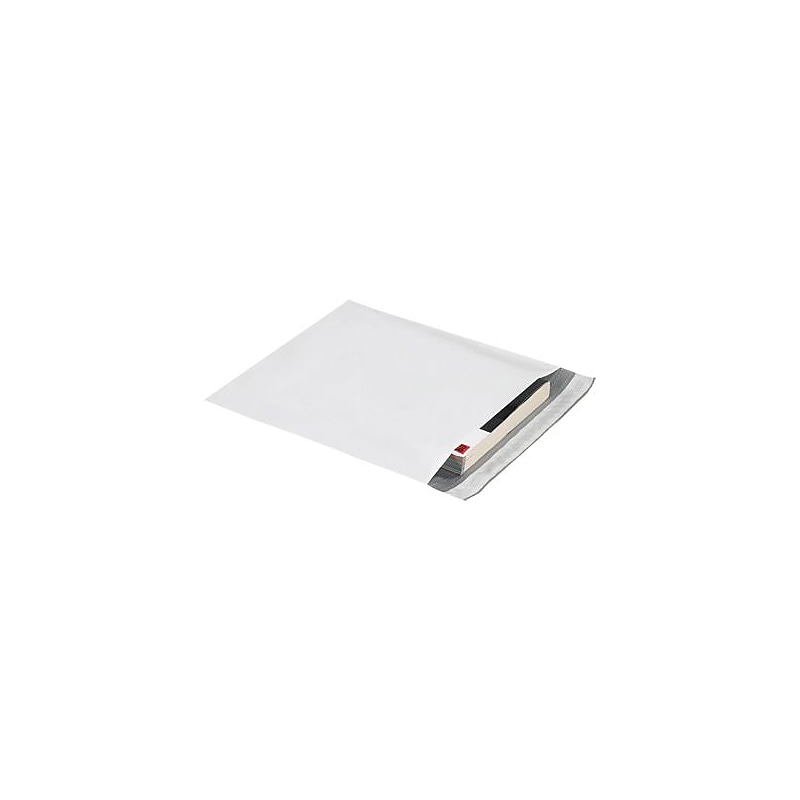 13" x 16" Self-Sealing Poly Mailer, White, 100/Carton (EPM13162) image 1