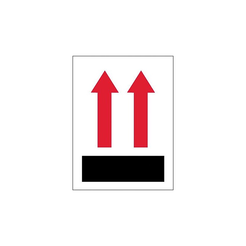 Tape Logic (two up arrows over black bar) Shipping Label, 3" x 4", 500/Roll image 1