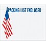 Packing List Envelope, 7" x 5 1/2" - U.S.A. Flag Panel Face, "Packing List Enclosed", 1000/Case~#|#~s0537850_sc7