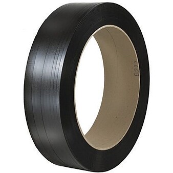 1/2" x 9000' - 8" x 8" Core -Staples Hand Grade Polypropylene Strapping - Embossed, 300 lbs., 1 Coil