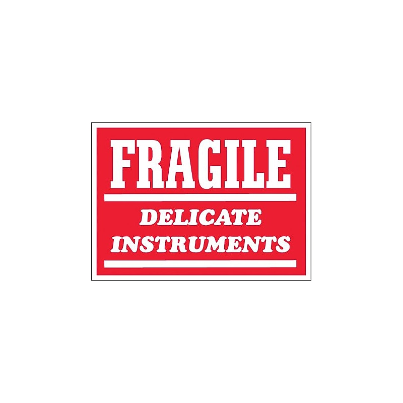 Tape Logic Fragile - Delicate Instruments Shipping Label, 3" x 4", 500/Roll image 1