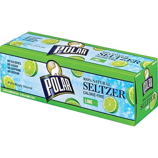 Polar Lime Seltzer, 12 Oz., 24/Carton (00235) at Staples