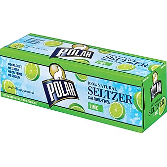 Polar Lime Seltzer, 12 oz., 24/Carton (00235)