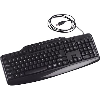 Staples Wired Keyboard, Black (51433)