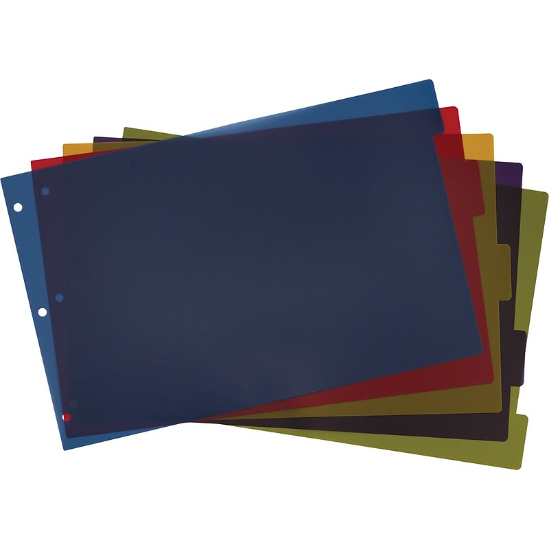 Cardinal Blank Dividers, 5-Tab, Assorted Colors, Set (CRD 84250) image 1