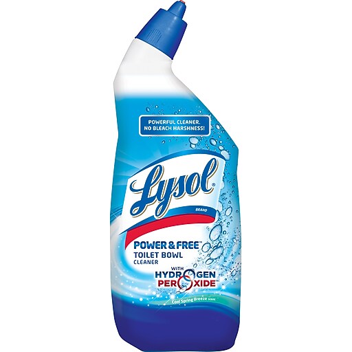 LYSOL® Power & Free™ Toilet Bowl Cleaner, Cool Spring Breeze Scent, 24 oz. Staples