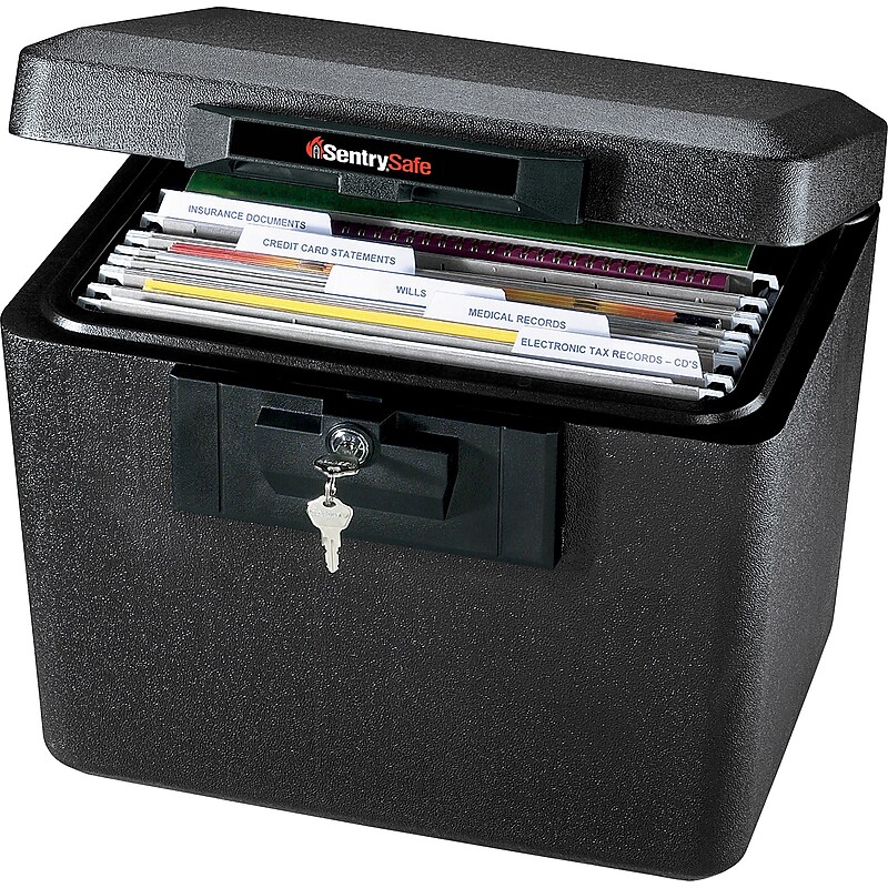 SentrySafe Captured Fire Insulation Fire-Resistant File Safe with Key Lock, 0.6-Cubic-Foot (1170) image 1
