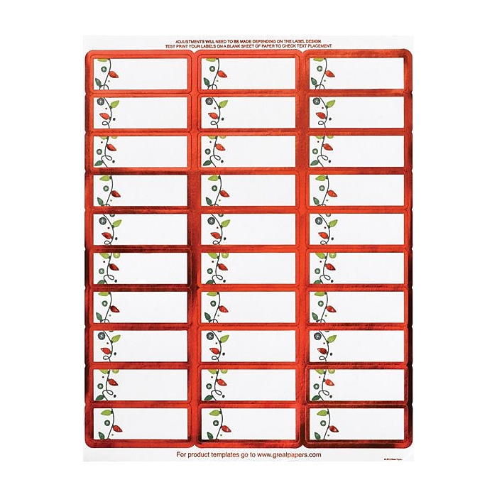 great-papers-holiday-card-address-labels-string-of-lights-foil-120-count-staples