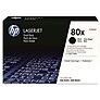 HP 80X Black High Yield Toner Cartridge, 2/Pack (CF280XD)