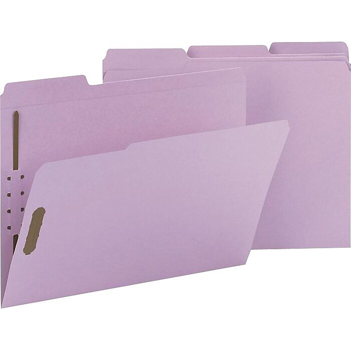 Smead 13 Cut 2 Ply Color File Folders Letter Size Purple Box Of 100 - ODP Business Solutions