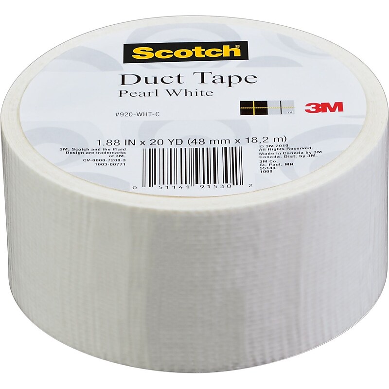 Scotch® Duct Tape, 1.88" x 20 yds., White (920-BLK-C) image 1