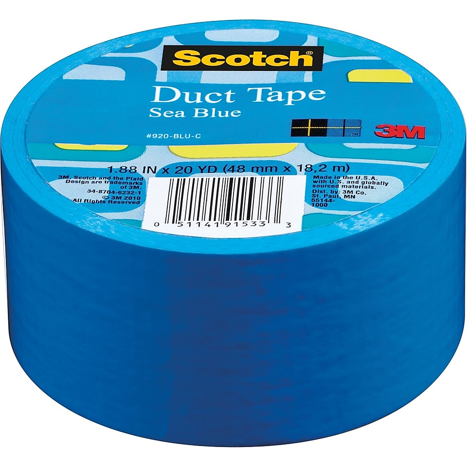 Scotch Brand Duct Tape, Sea Blue, 1.88 x 20 Yards
