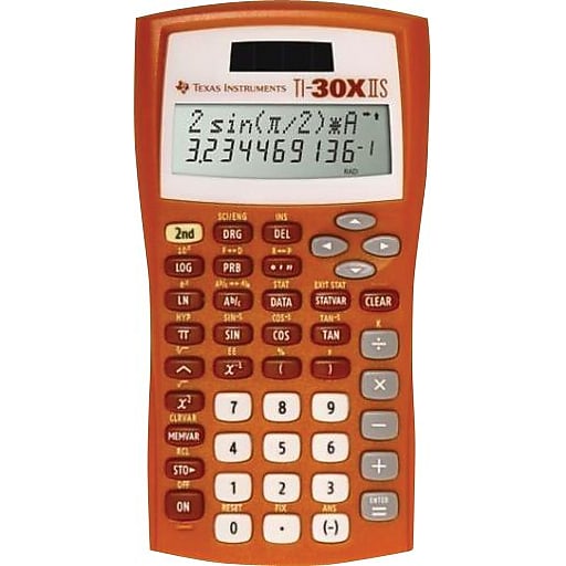 Texas Instruments TI30X IIS 10Digit Scientific Calculator, Orange at