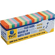 Pacon® Blank Flash Cards, Assorted, 2"x3"