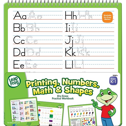 LeapFrog Dry Erase Workbook, Printing, Numbers, Math & Shapes at Staples