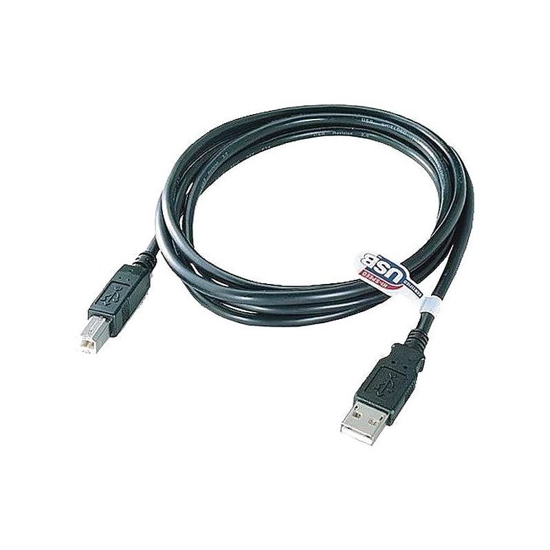 QVS® Data Transfer Cable, 1 x 4 Pin Type A Male USB 2.0, 1 x Type B Male USB 2.0 USB image 1